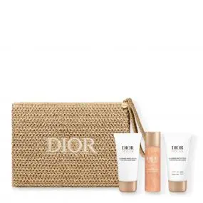 Trousse Dior Solar - Les Essentiels de l'Évasion Solaire Crème Protectrice Visage SPF50, Baume Après-Soleil & Huile Sublimatrice 
