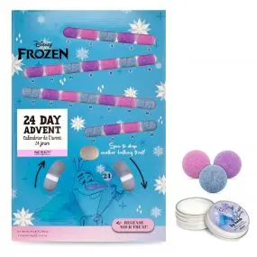 Calendrier de l'Avent Reine des Neiges Boules de Bain & Baume à Lèvres 
