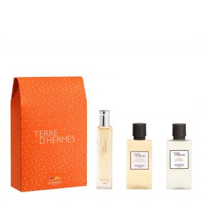 Coffret Terre d'Hermès Eau de Toilette 15ml, Gel Douche & Baume Après-Rasage 