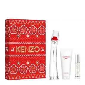 Coffret Flower by Kenzo Eau de Parfum 50ml, Lait Corps & Format Voyage 