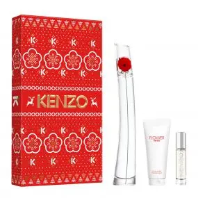 Coffret Flower by Kenzo Eau de Parfum 100ml, Lait Corps & Format Voyage 