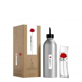 FLOWER BY KENZO Coffret voyage FLOWER BY KENZO Eau de parfum recharge 200 ml et 15 ml à remplir  Recharge 200 ml + 15 ml vide