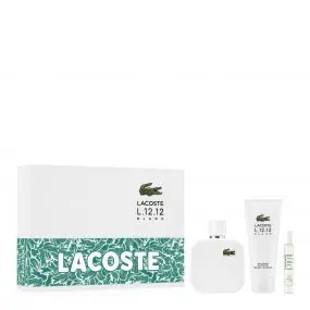 Coffret L.12.12 Blanc Eau de Toilette 100ml, Gel Douche & Format Voyage 