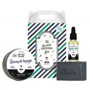 THE BLACK EDITION BOX Coffret de grooming pour homme 100g + 150ml + 75ml