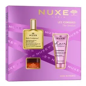 Coffret Les Iconiques Huile Sèche Multi-Fonctions, Shampooing & Baume à Lèvres 