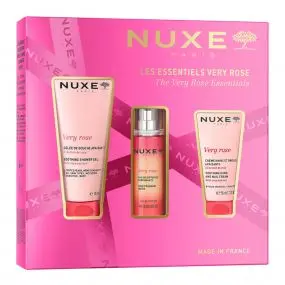 Coffret Les Essentiels Very Rose Gel Douche, Crème Mains et Ongles & Eau Parfumante 
