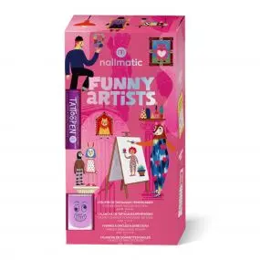 Coffret Funny Artists Feutre de Tatouages Temporaires, Planche de Tatouages Éphémères, Vernis à Ongles & Planche de Gommettes Ongles 