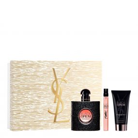 Coffret Black Opium Eau de Parfum 50ml, Lait Corps Pailleté & Format Voyage 