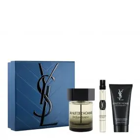Coffret La Nuit de l'Homme Eau de Toilette 100ml, Gel Douche & Format Voyage 
