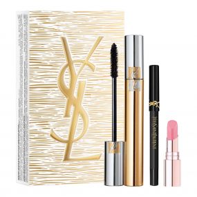 Coffret Mascara Volume Effet Faux Cils Mascara, Crayon Yeux & Baume à Lèvres 