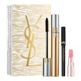 Coffret Mascara Volume Effet Faux Cils Mascara, Crayon Yeux & Baume à Lèvres 