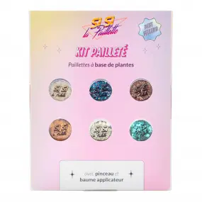 Coffret Bestsellers 6 Mélanges de Paillettes, Pinceau & Baume Applicateur 6 x 5ml