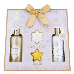 Coffret Starry Winter Gel Douche, Lait Corps & Bombes de Bain Effervescentes 