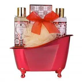 Coffret Hello Winter Gel douche, lotion, sels de bain & fleur de massage 