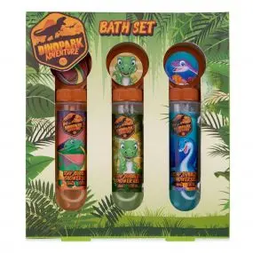Coffret Dinopark Adventure 3 Gels Douche-Bulles de Savon 