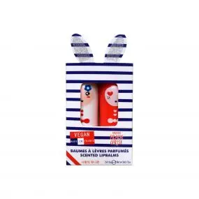 DUO PARIS Coffret Baumes à Lèvres Fraise Cerise 