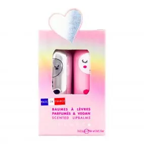 Coffret Duo Chloé 2 Baumes à Lèvres Fraise & Coconut