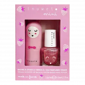 Coffret Duo Fraise Baume à Lèvres & Vernis à l'Eau 