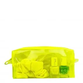 Trousse Fluo Jaune  Vernis à Ongles & Chouchou 
