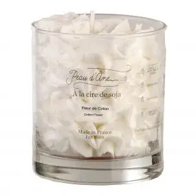 Fleur de Coton Bougie bijou Collier en Argent