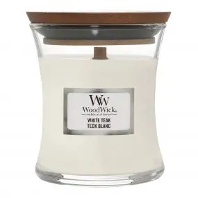 Teck Blanc Bougie Parfumée Moyenne Jarre 