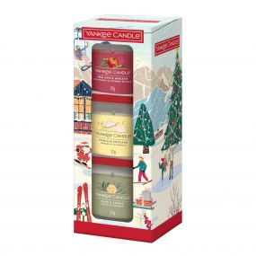 Collection Après-Ski Coffret Fêtes de Fin d'Année 3 Mini Bougies Votives 
