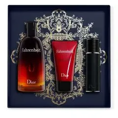 Coffret Fahrenheit Eau de Toilette 100ml, Gel Douche & Vaporisateur de Voyage 