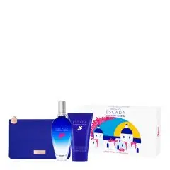 Coffret Santorini Sunrise Eau de Toilette 100ml, Lait Corps & Pochette 
