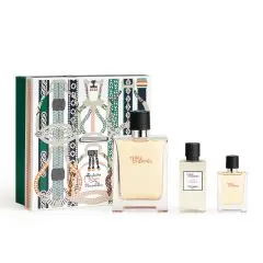 Coffret Terre d'Hermès Eau de Toilette 100ml, Lotion Après-Rasage & Miniature 