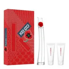 Coffret Flower By Kenzo Eau de Parfum 100ml, Crème Douche & Lait Corps 