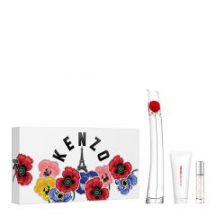 Coffret Flower by Kenzo Eau de Parfum 100ml, Lait Corps & Vaporisateur de Voyage 