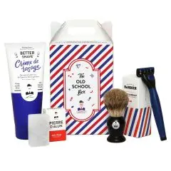 THE OLD SCHOOL BOX Coffret de rasage pour homme 175ml + 75g