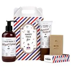THE HAPPY FACE BOX Coffret de soin visage pour homme 250ml + 75ml + 100g