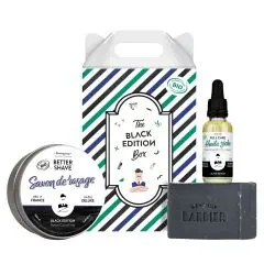 THE BLACK EDITION BOX Coffret de grooming pour homme 100g + 150ml + 75ml