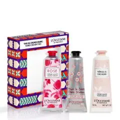 Trio Crèmes Mains Fleurs de Cerisier, Rose & Néroli & Orchidée 