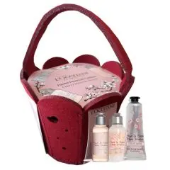Panier Fleurs de Cerisier Crème Mains, Gel Douche & Lait Corps 