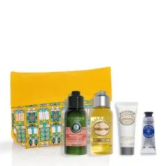 Coffret Trousse Provençale Shampoing, Huile de Douche, Concentré de Lait & Crème Mains 