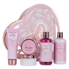 Heart Cascade Gel douche, Lotion Corps, Exfoliant & Sel de Bain 