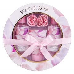 Coffret Water Rose Gel douche, lotion corps & bain moussant 