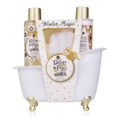 Coffret Winter Magic Gel Douche, Lotion Corps & Fleur de Massage 