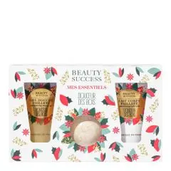 Coffret Douceur des Bois Gel Douche, Lait Corps & Bombe de Bain 