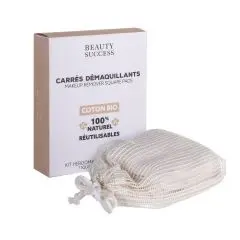 Accessoires visage Carrés démaquillants en coton bio 