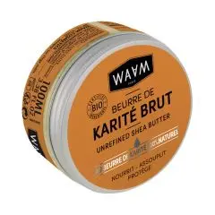 BEURRE KARITE BRUT (Non parfumé) Visage, Corps et Cheveux 