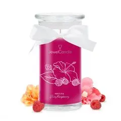 HIBISCUS RASPBERRY Bougie Parfumée avec Bijou en argent massif 925 
