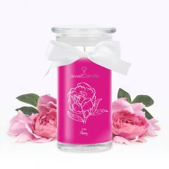 PINK PEONY Bougie Parfumée avec Bijou en argent massif 925 