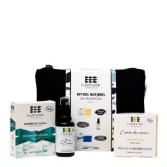 Coffret Rituel Solide au Masculin Savon, Mousse de Rasage, Huile Barbe & Pochette 
