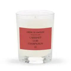 Bougie parfumée Cabernet - cuir -champignon Bougie parfumée 180gr 