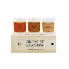 Coffret bois collection Automne 3 bougies 80 grammes 3 bougies de 80 grammes 