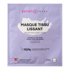 Masque Tissu Lissant Hydrolat de Rose & Acide Hyaluronique 16ml