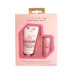 Coffret Crème Mains Baume Fraise Coffret cadeau crème mains & baume lèvres parfum fraise Tube 60 ml + Stick 3g